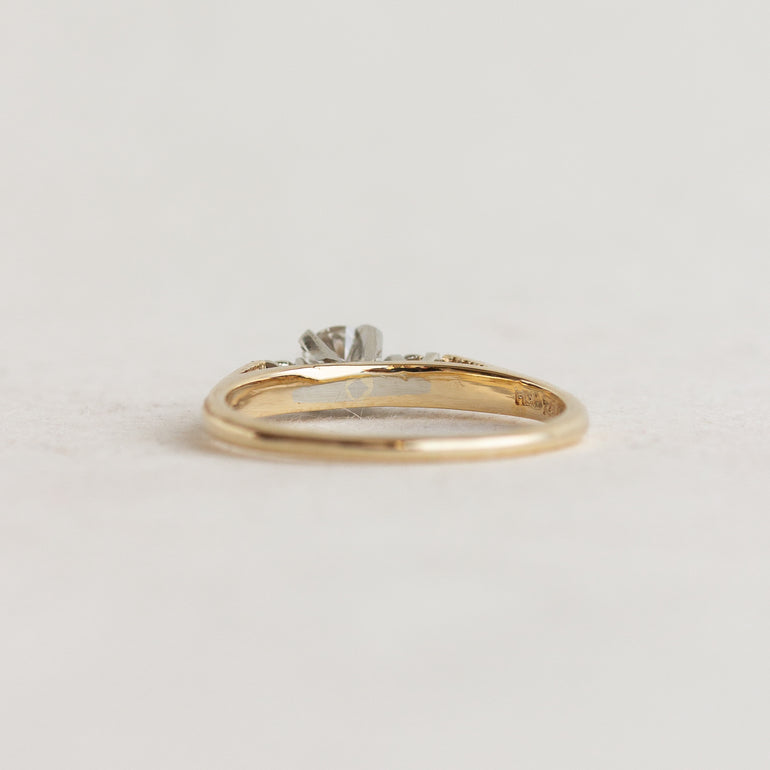 Vintage Petite Three-stone Diamond Engagement Ring