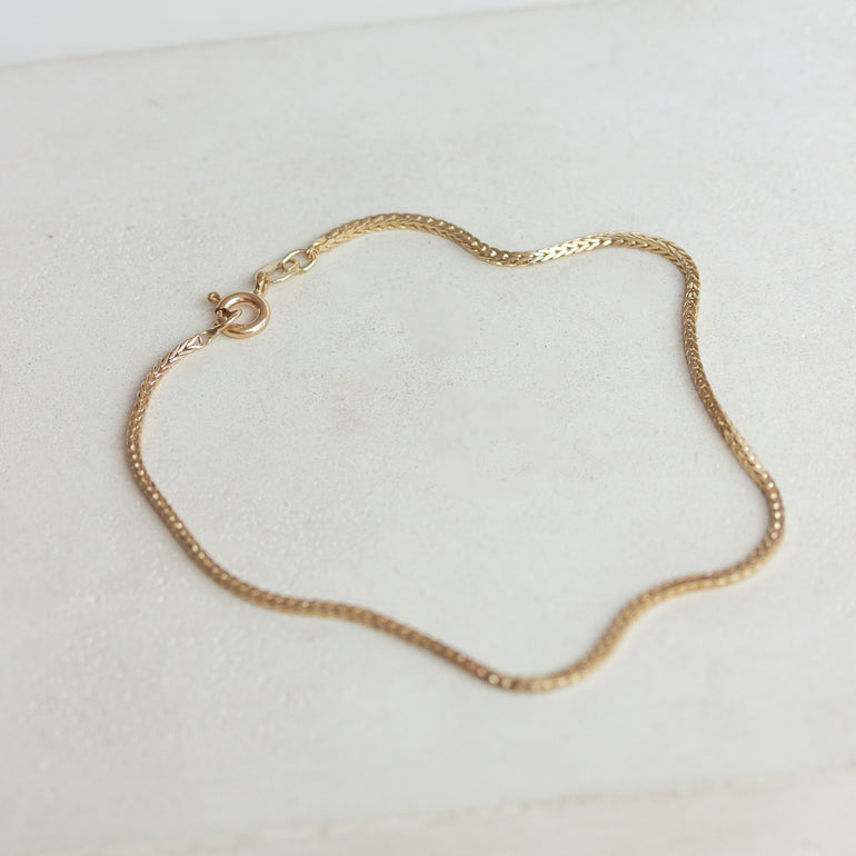 vintage wheat chain bracelet
