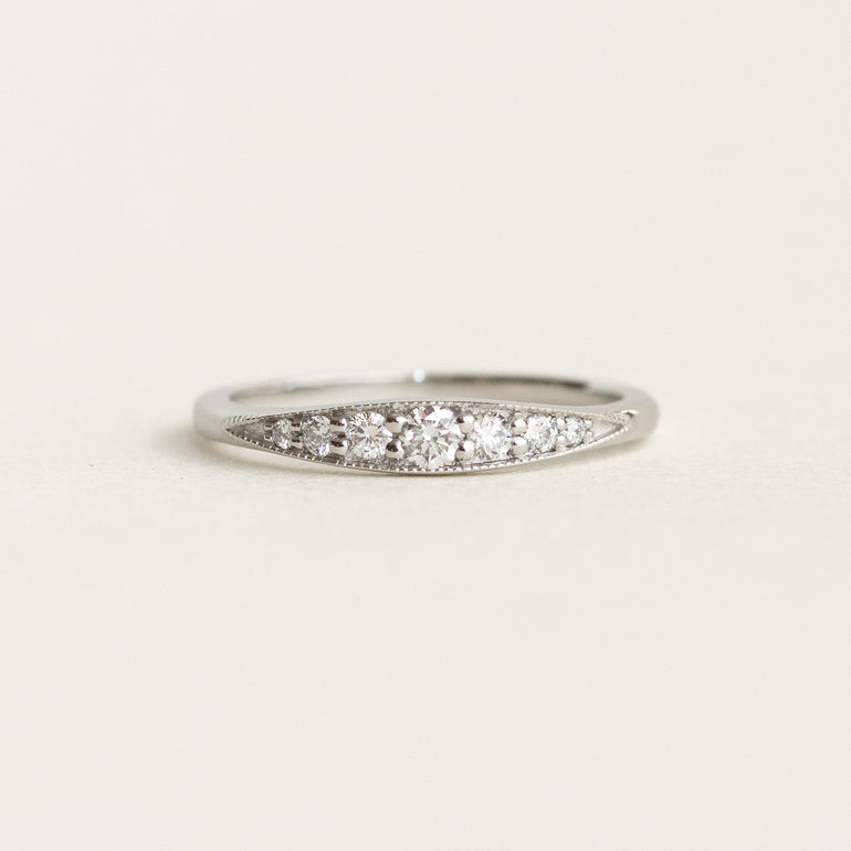 diamond milgrain wedding band