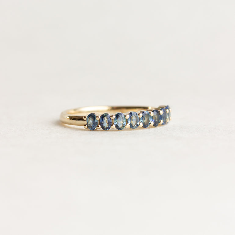 Blue Sapphire Wedding Band