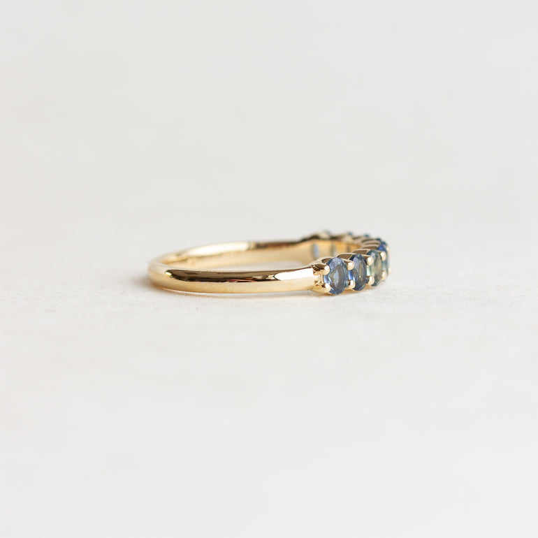 Blue Sapphire Wedding Band