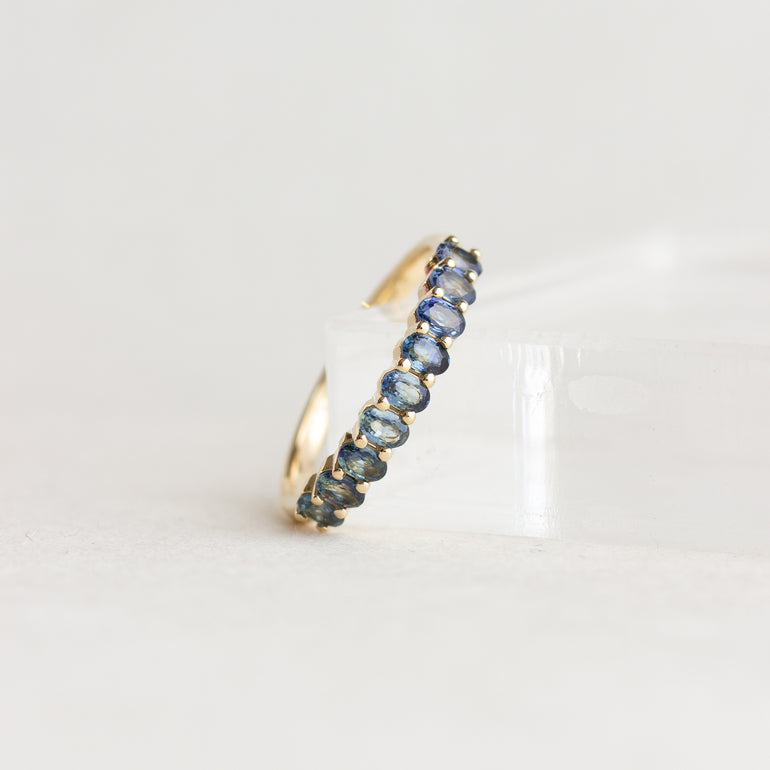 Blue Sapphire Wedding Band