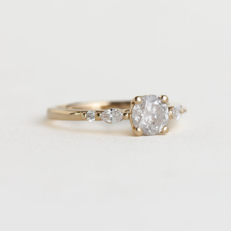 14K gold Francesca ring with five diamonds