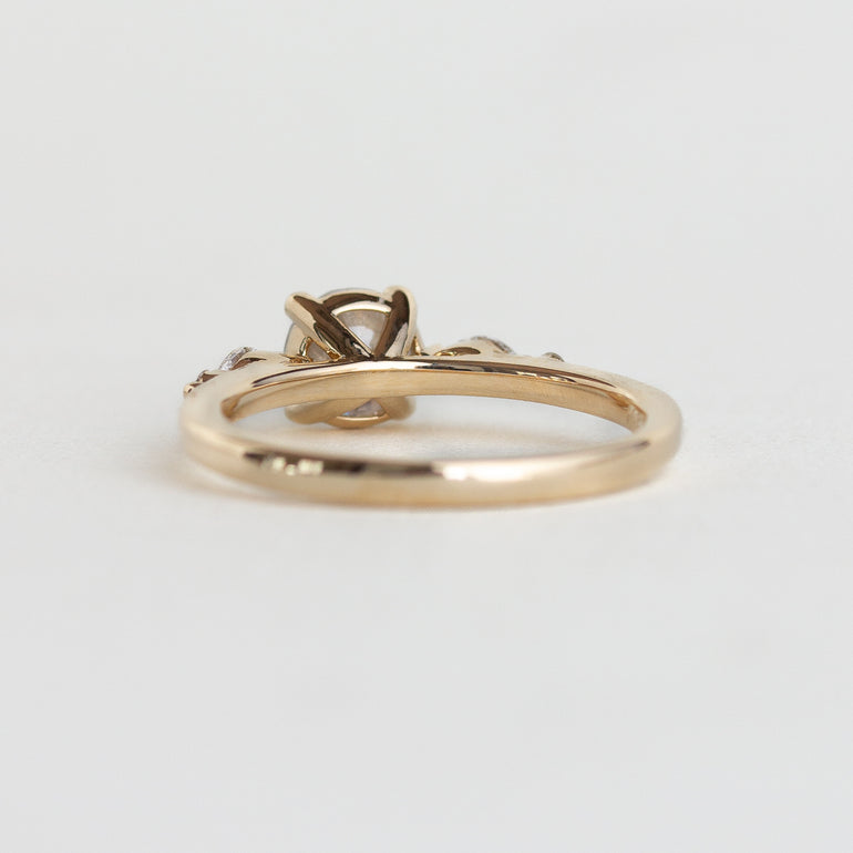 14K gold Francesca ring with five diamonds
