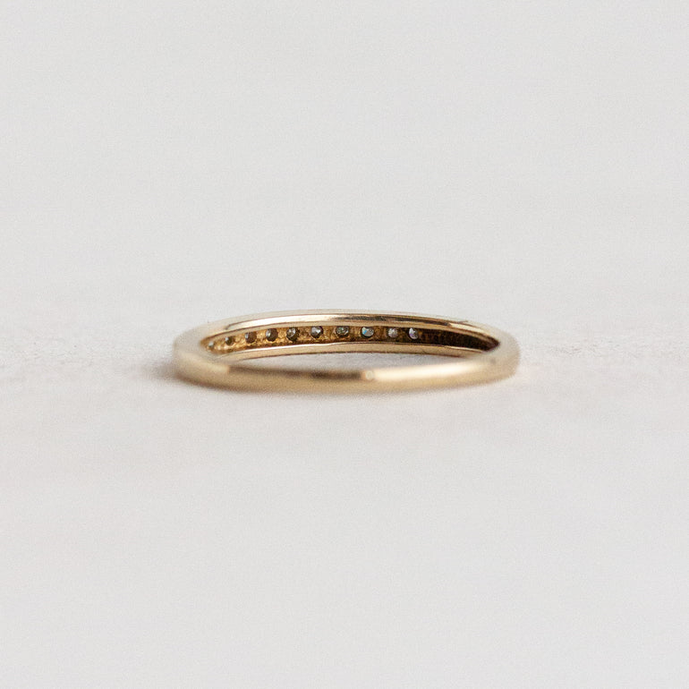 Vintage Channel-set Diamond Wedding Band