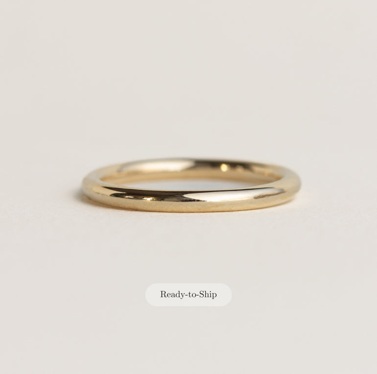 14K gold wedding band