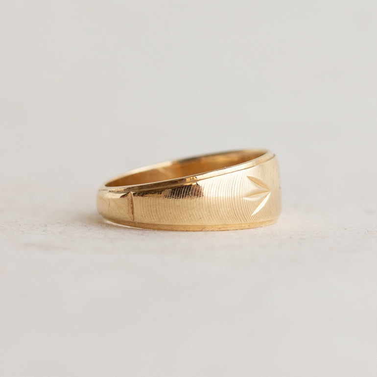 Star-Engraved Diamond Band