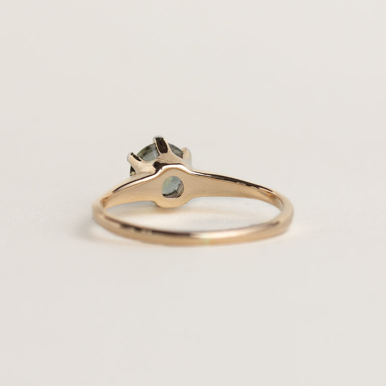 Vintage Crown-set Sapphire Solitaire
