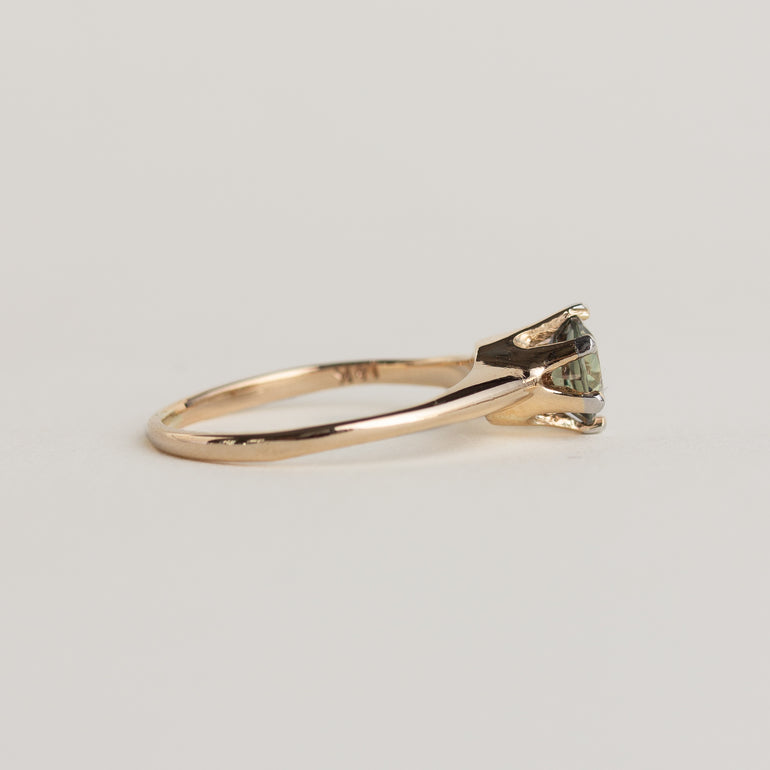 Vintage Crown-set Sapphire Solitaire