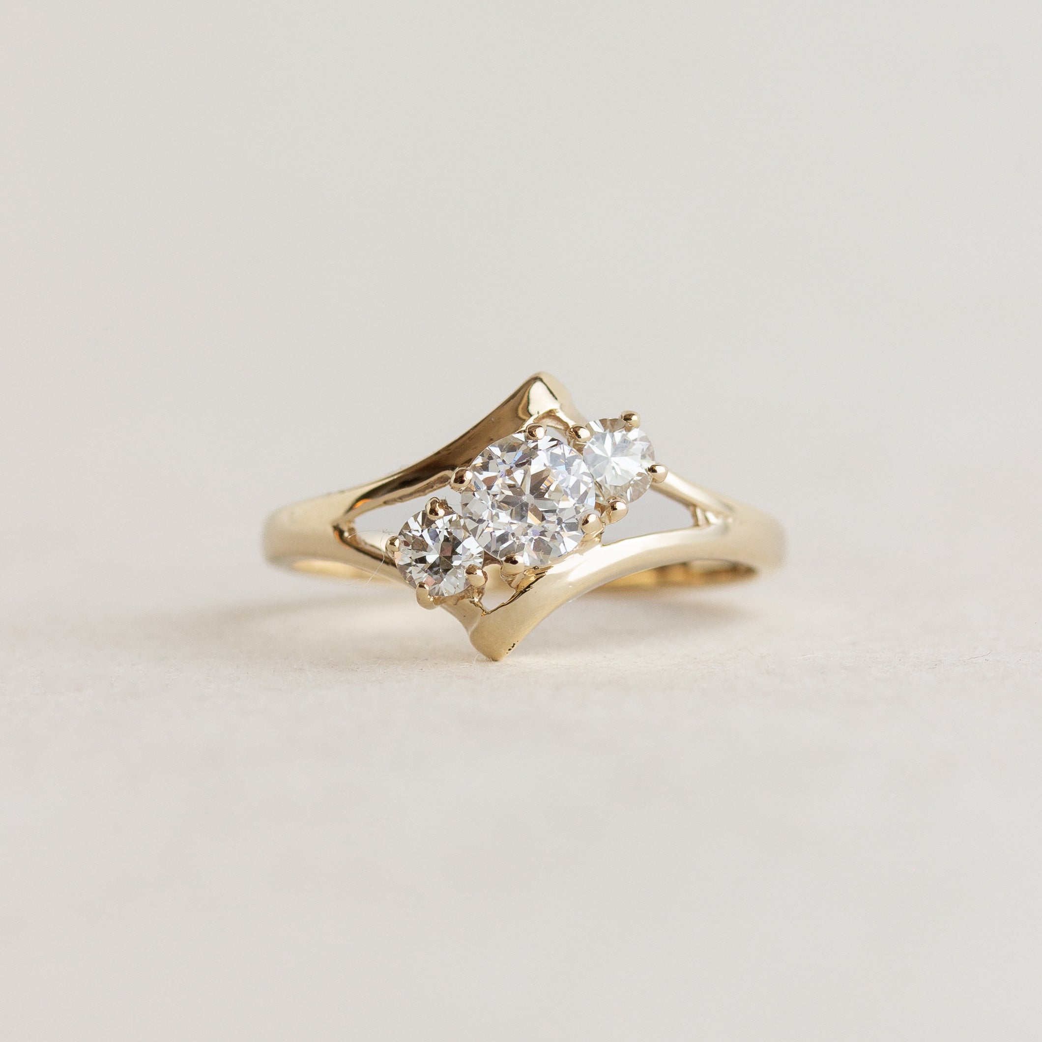 Diamond Three-Stone Engagement Ring
