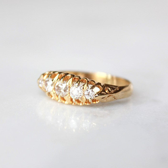 Diamond Cluster Vintage Engagement Ring - The Sedgwick Ring - Evorden