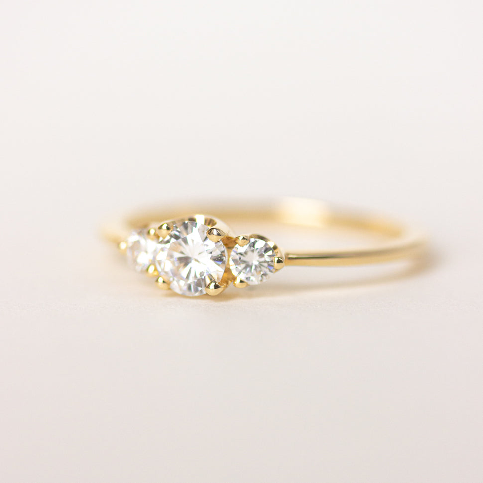 Three-Stone Diamond Engagement Ring | Chloe Ring | Evorden