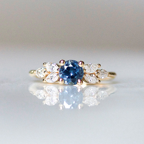 Teal Sapphire Engagement Ring | Eva Ring | Evorden