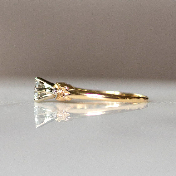 The Davis Ring- Solitaire Diamond Vintage Ring- EVORDEN