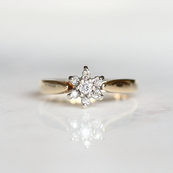 Cluster Vintage Engagement Ring - The Tierney Ring - Evorden