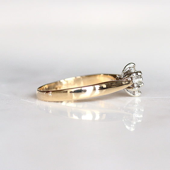 Cluster Vintage Engagement Ring - The Tierney Ring - Evorden