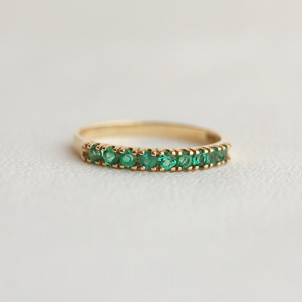 Emerald Eternity Vintage Ring - The Fonda Ring - Evorden