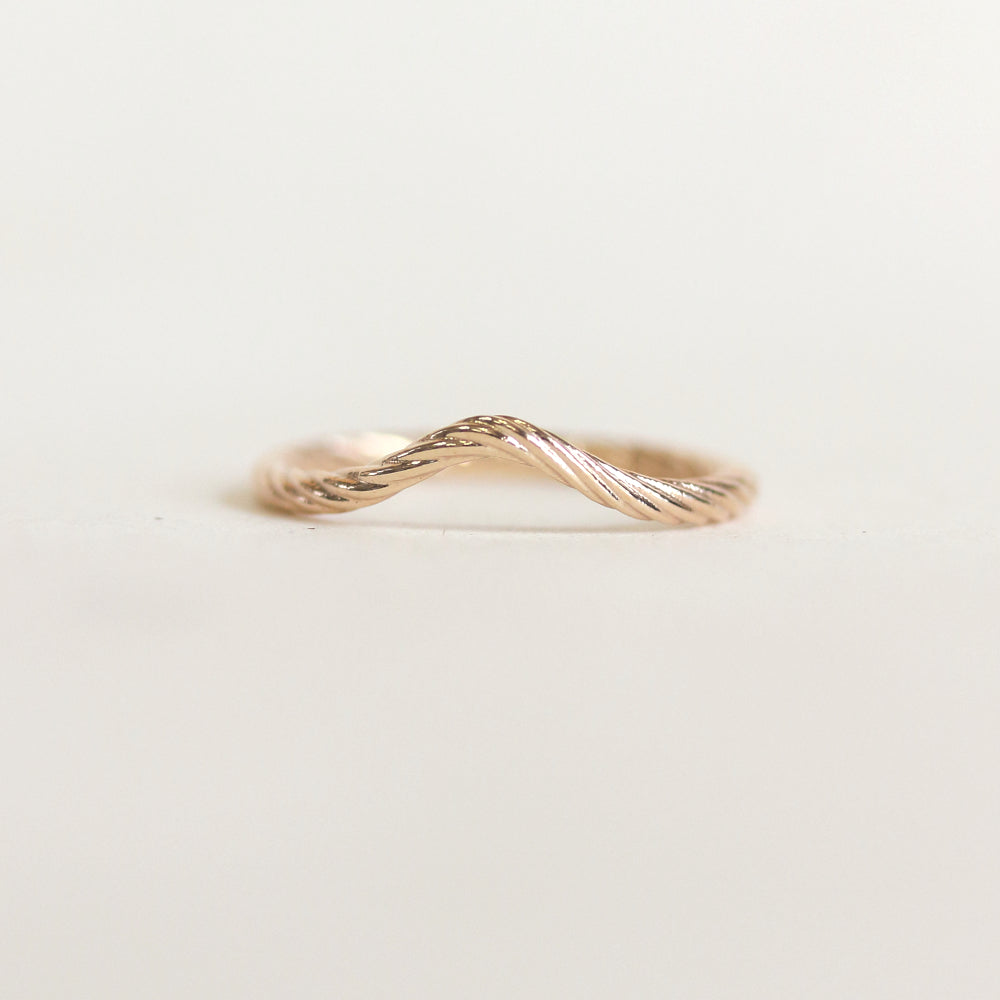 Buy Twisted Spin Rose Gold Plated Sterling Silver Ring by Mannash™ Jewellery