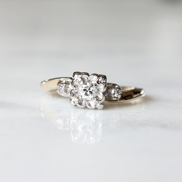 Vintage Diamond Engagement Ring - The Johansson Ring - Evorden
