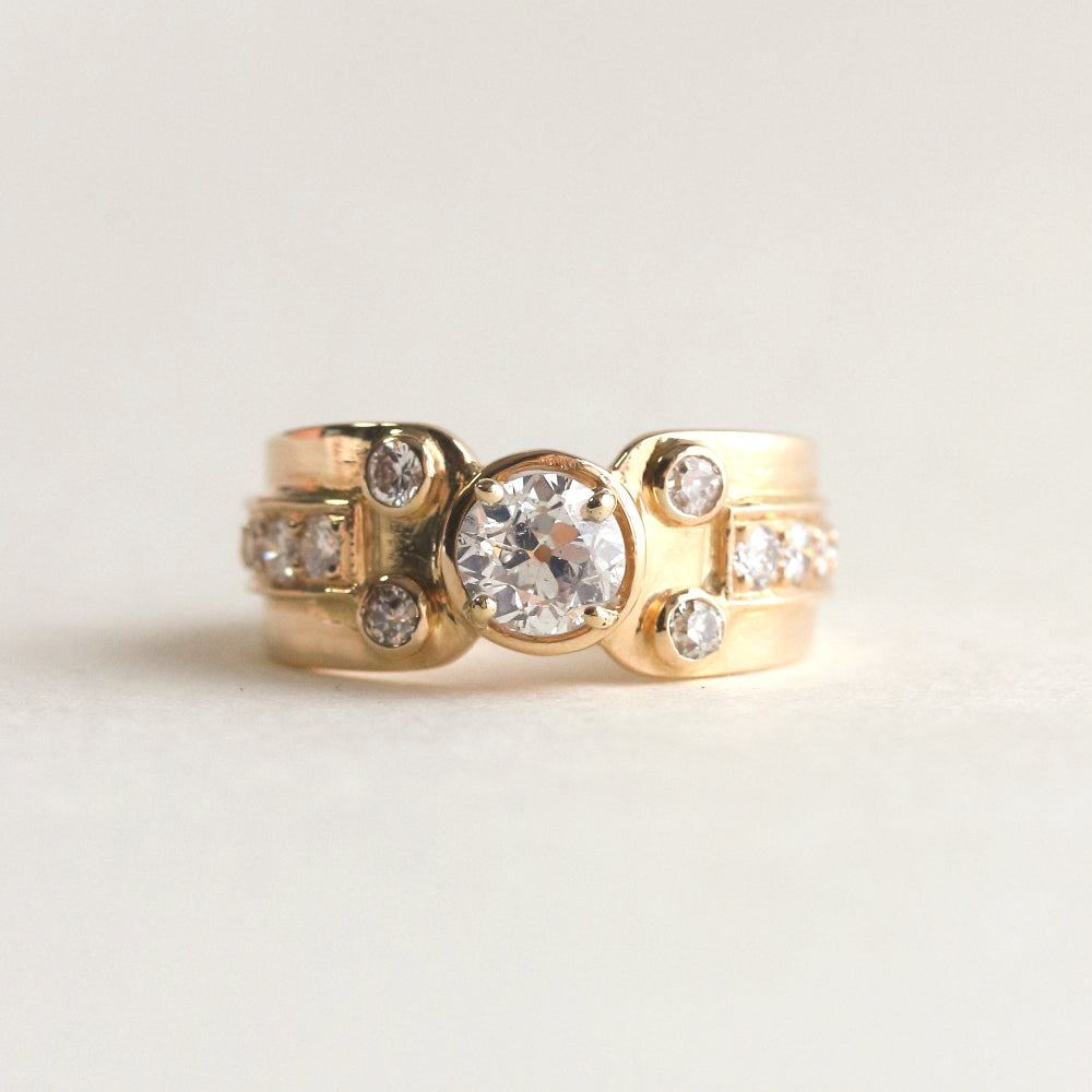 Old European Cut Vintage Buckle Ring | The Gilliland Ring | Evorden