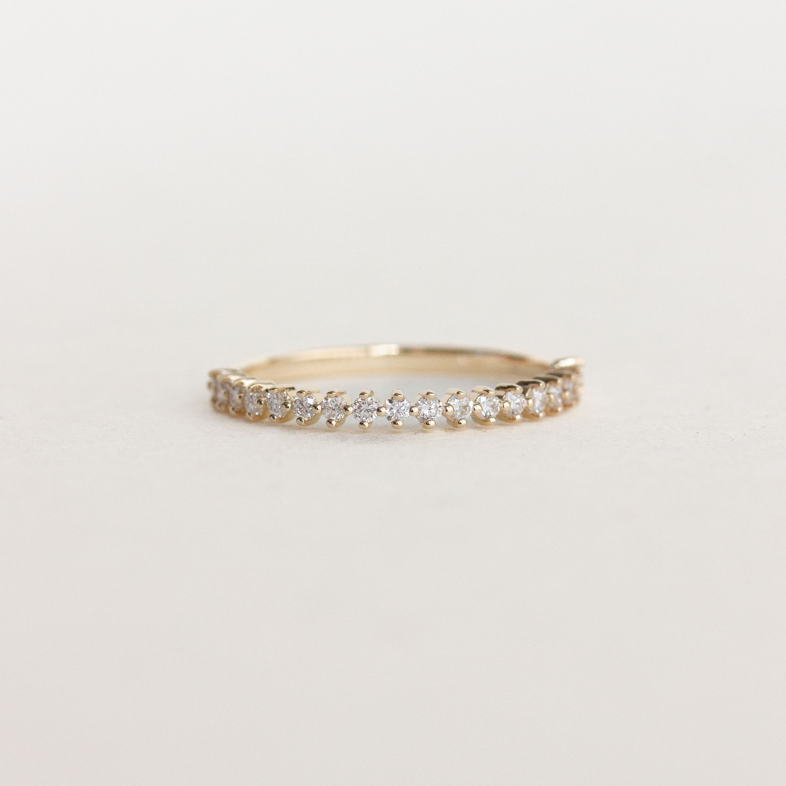 round diamonds wedding band