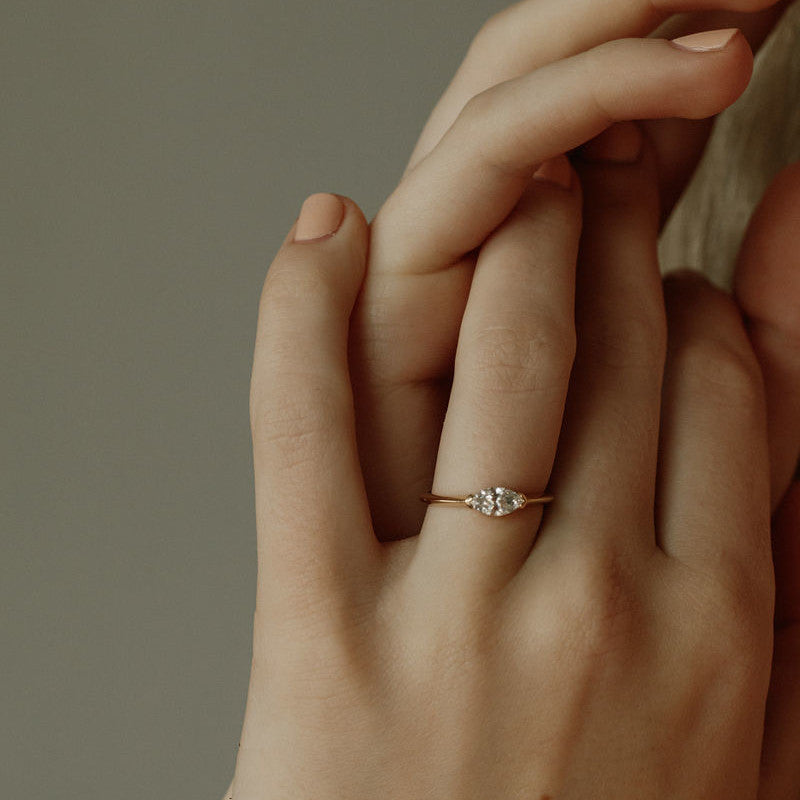 Marquise East West Engagement Ring