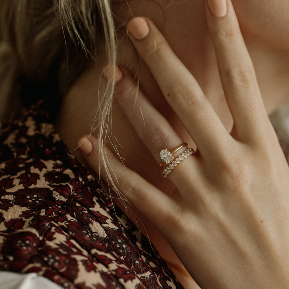 Oval diamond Solitaire Engagement Ring