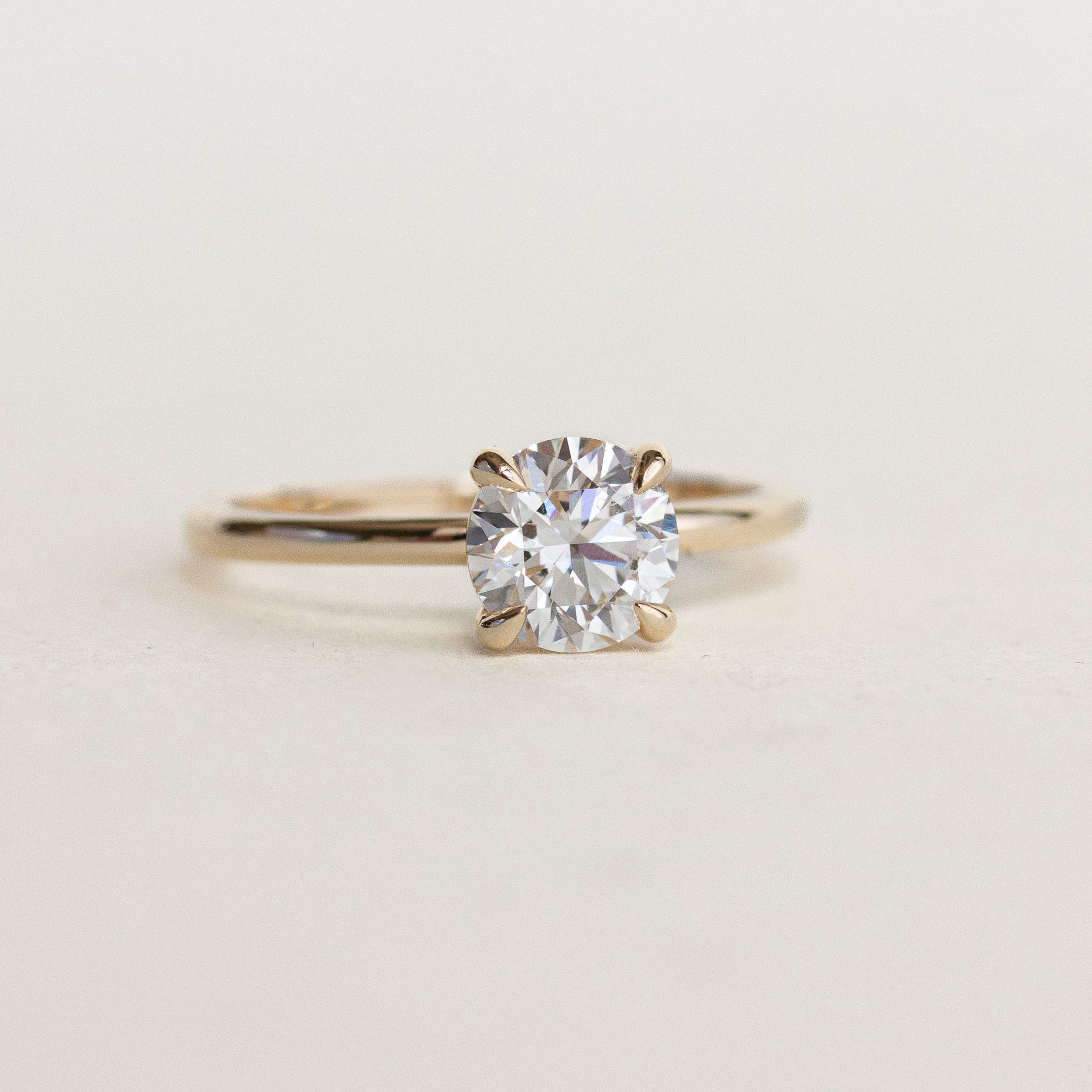 Round Four Prong Solitaire Engagement Ring