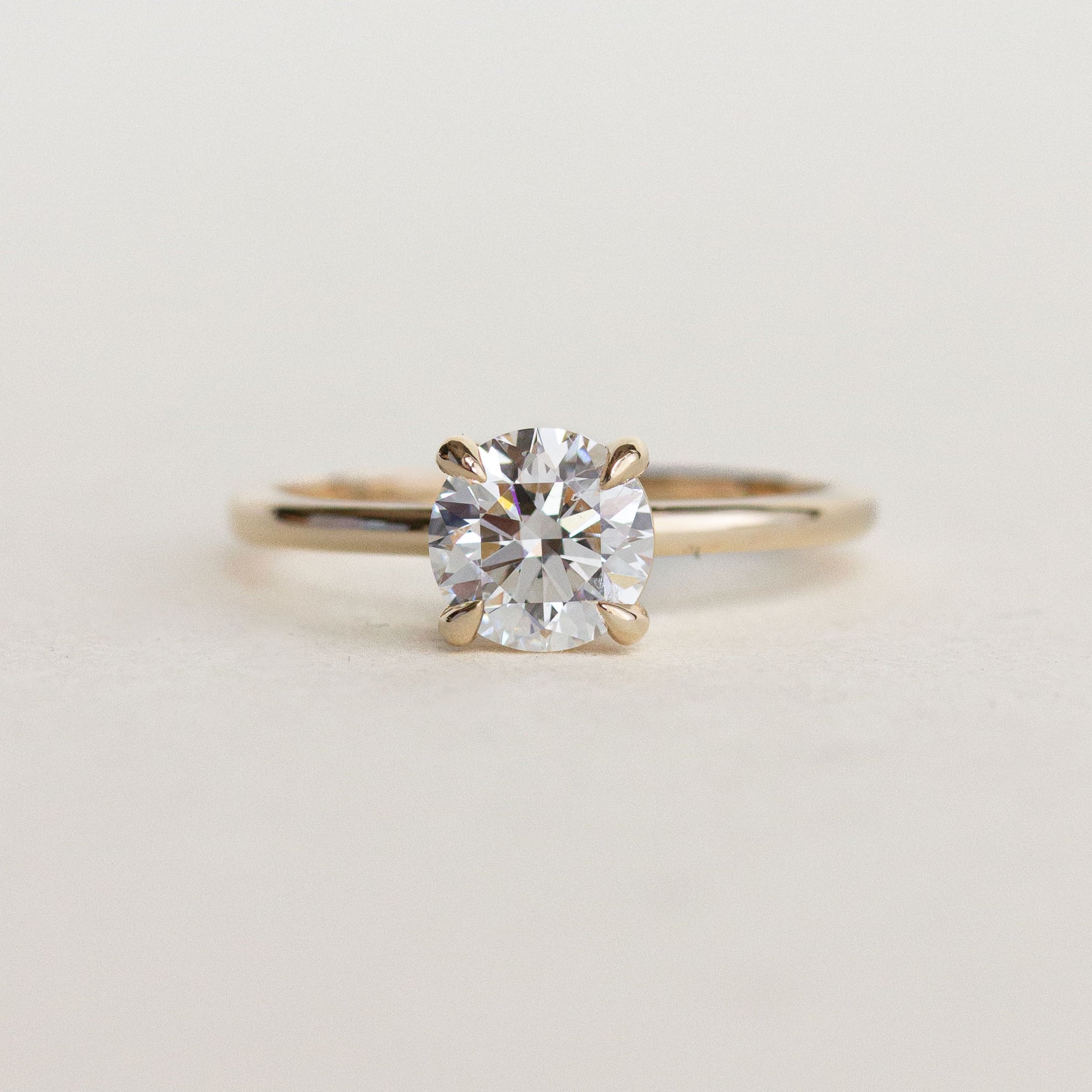 Round Four Prong Solitaire Engagement Ring