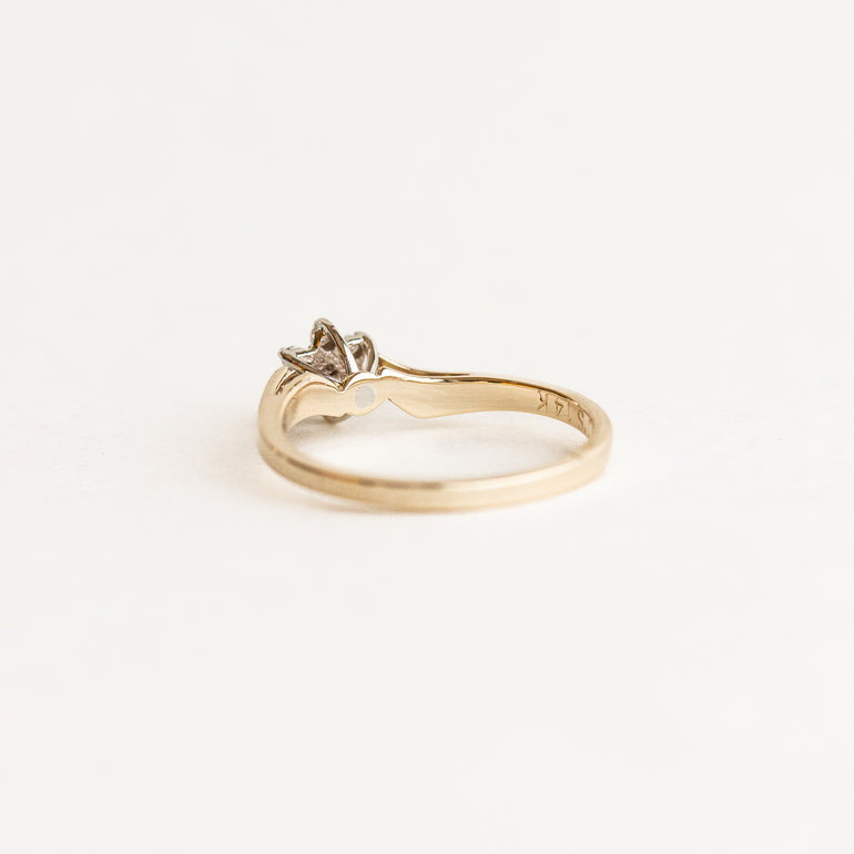 Vintage Bypass Diamond Cluster Engagement Ring