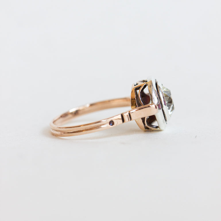 Vintage European Cut Bezel Engagement Ring