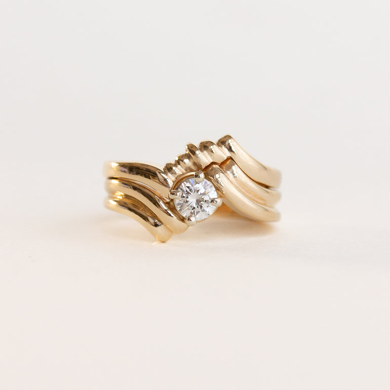 Chunky Bypass Vintage Diamond Ring