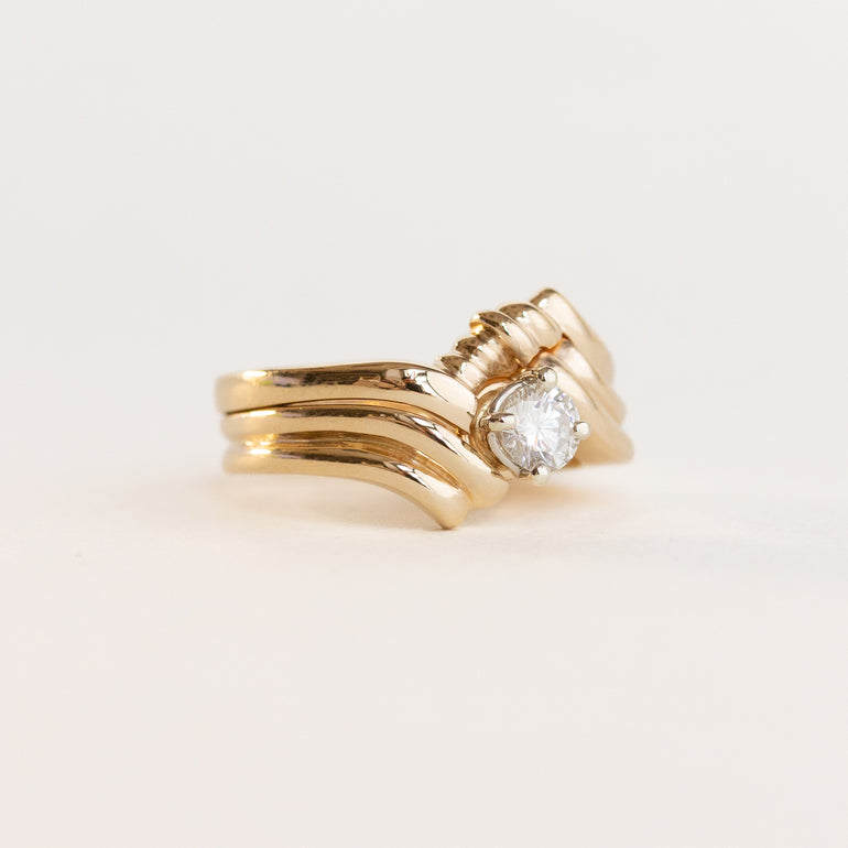 Chunky Bypass Vintage Diamond Ring