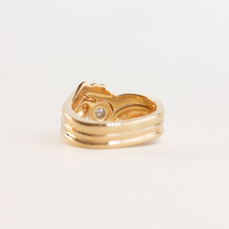 Chunky Bypass Vintage Diamond Ring