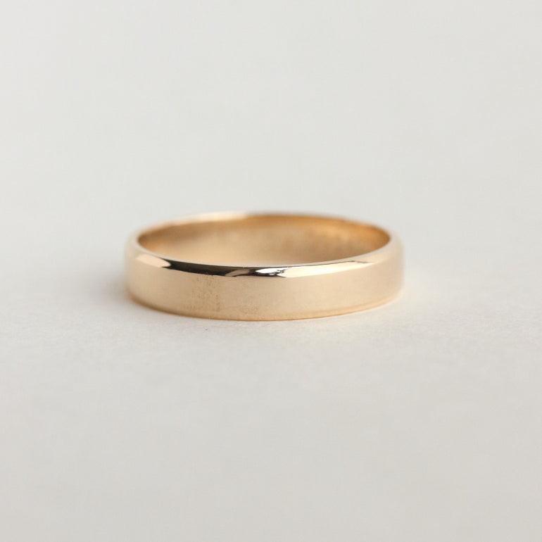 bevelled edge wedding band