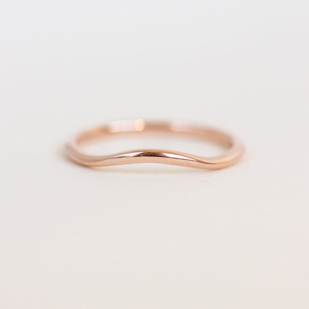 plain contour wedding band