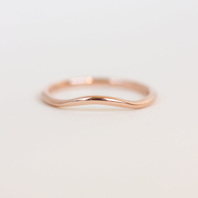 plain contour wedding band