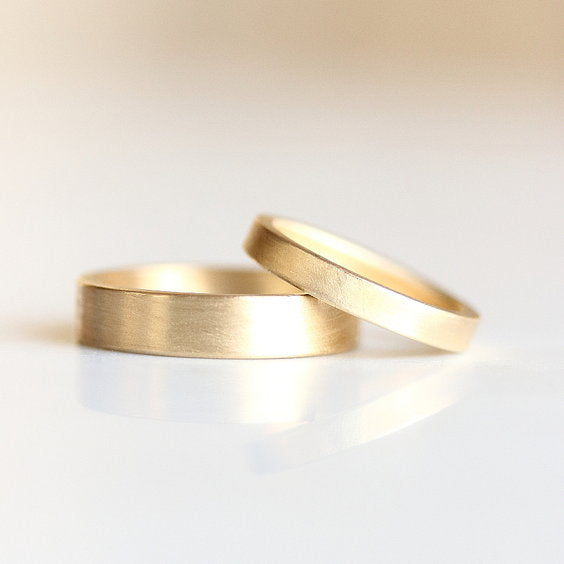 FLAT EDGE WEDDING BAND, wedding band - Evorden