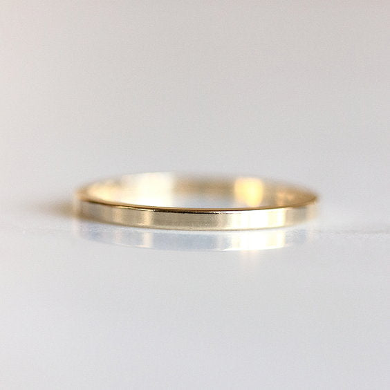 FLAT EDGE WEDDING BAND, wedding band - Evorden