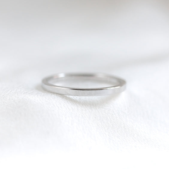 flat edge wedding band