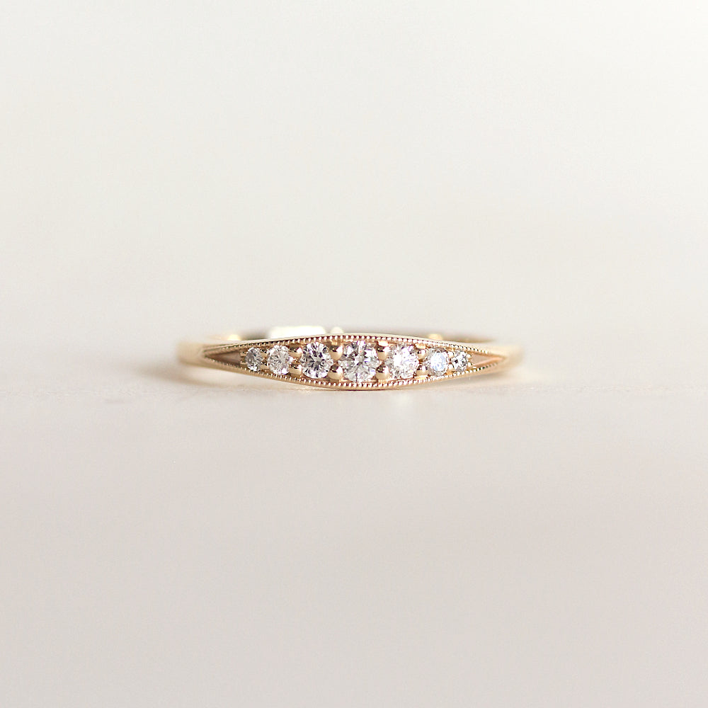 diamond milgrain wedding band