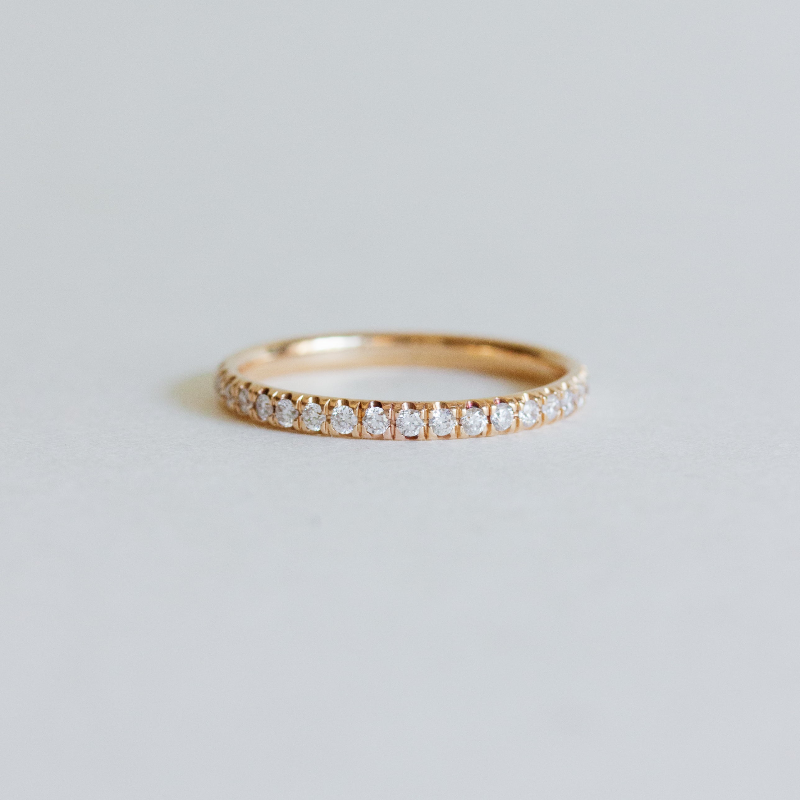 pave diamond wedding band