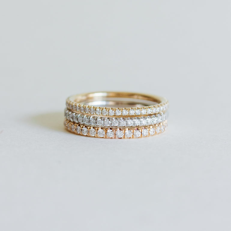 pave diamond wedding band