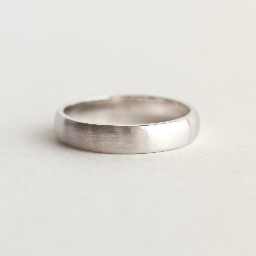 simple half round wedding band