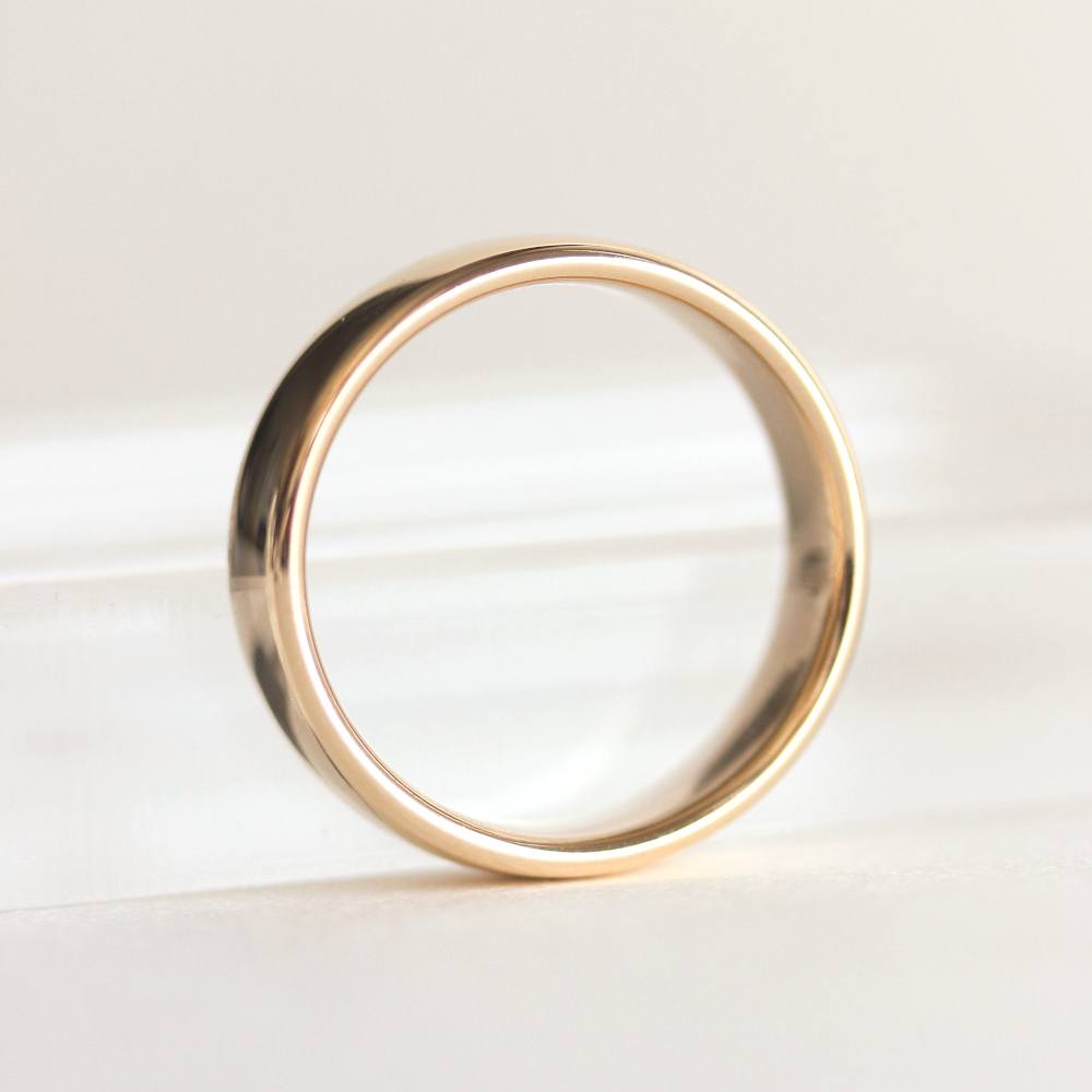 wide gold wedding band