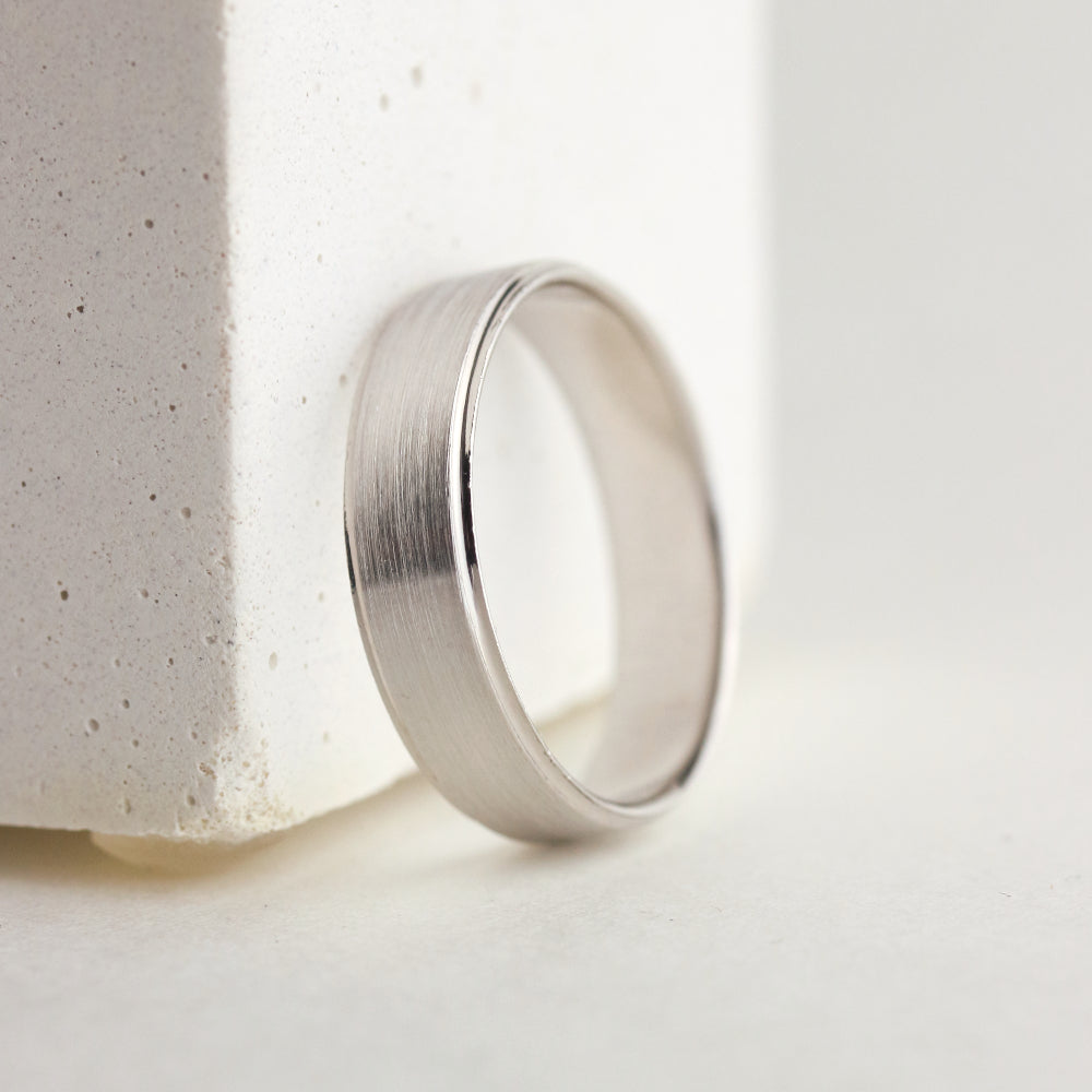 step edge wedding band