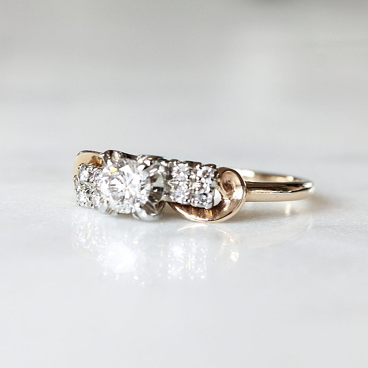 Vintage Diamond Engagement Ring - The Kahlo Ring - Evorden